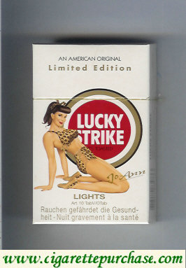 Lucky Strike Lights Jo-Ann cigarettes hard box